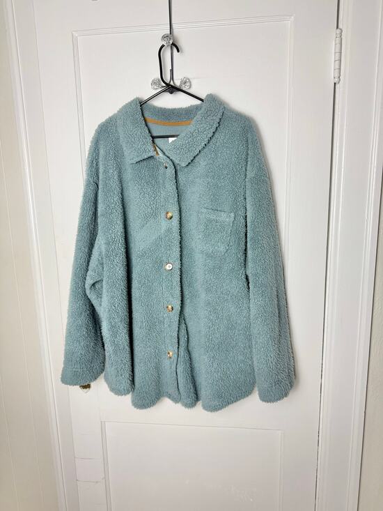 UGG Jackets & Blazers - Ugg Teal Blue Fleece Sherpa Shacket Jacket Cozy Normcore Trucker Scandi Plus 3XL